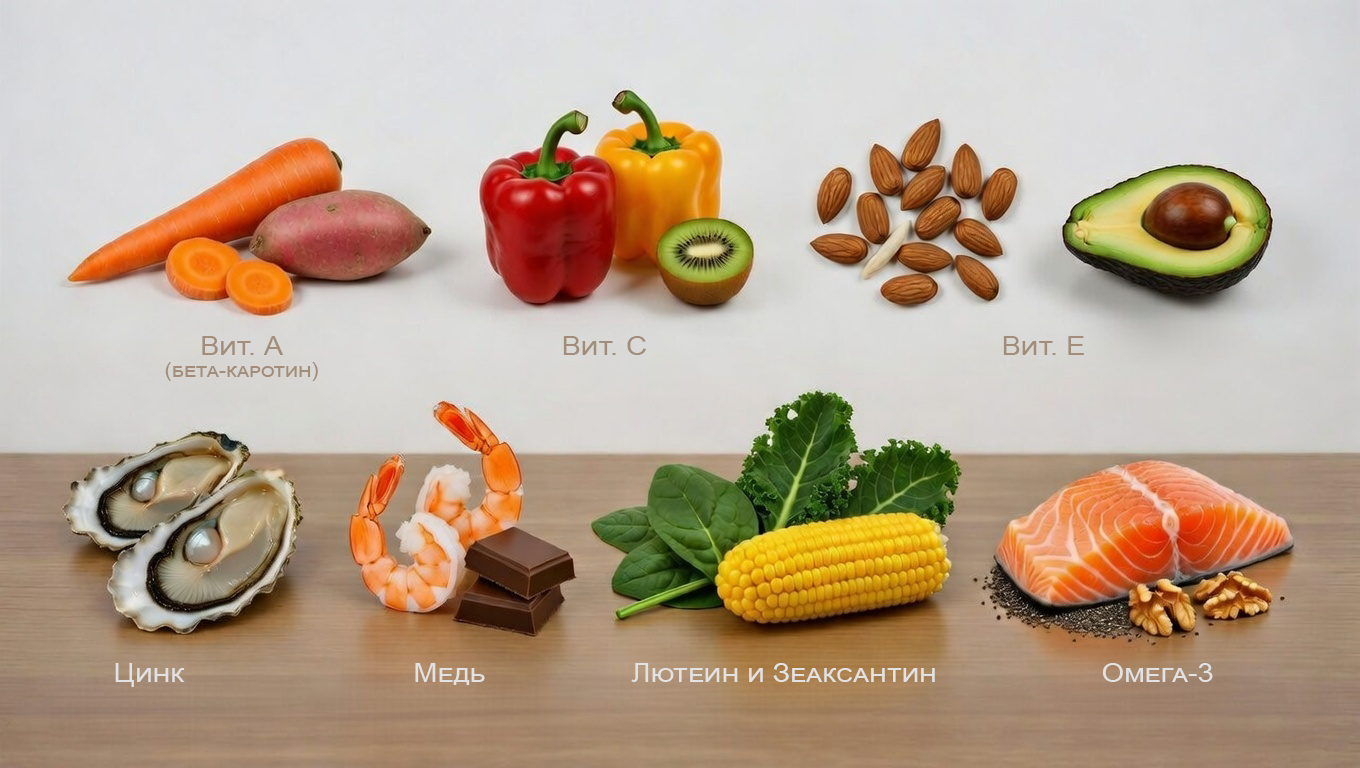 витамины для глаз в продуктах