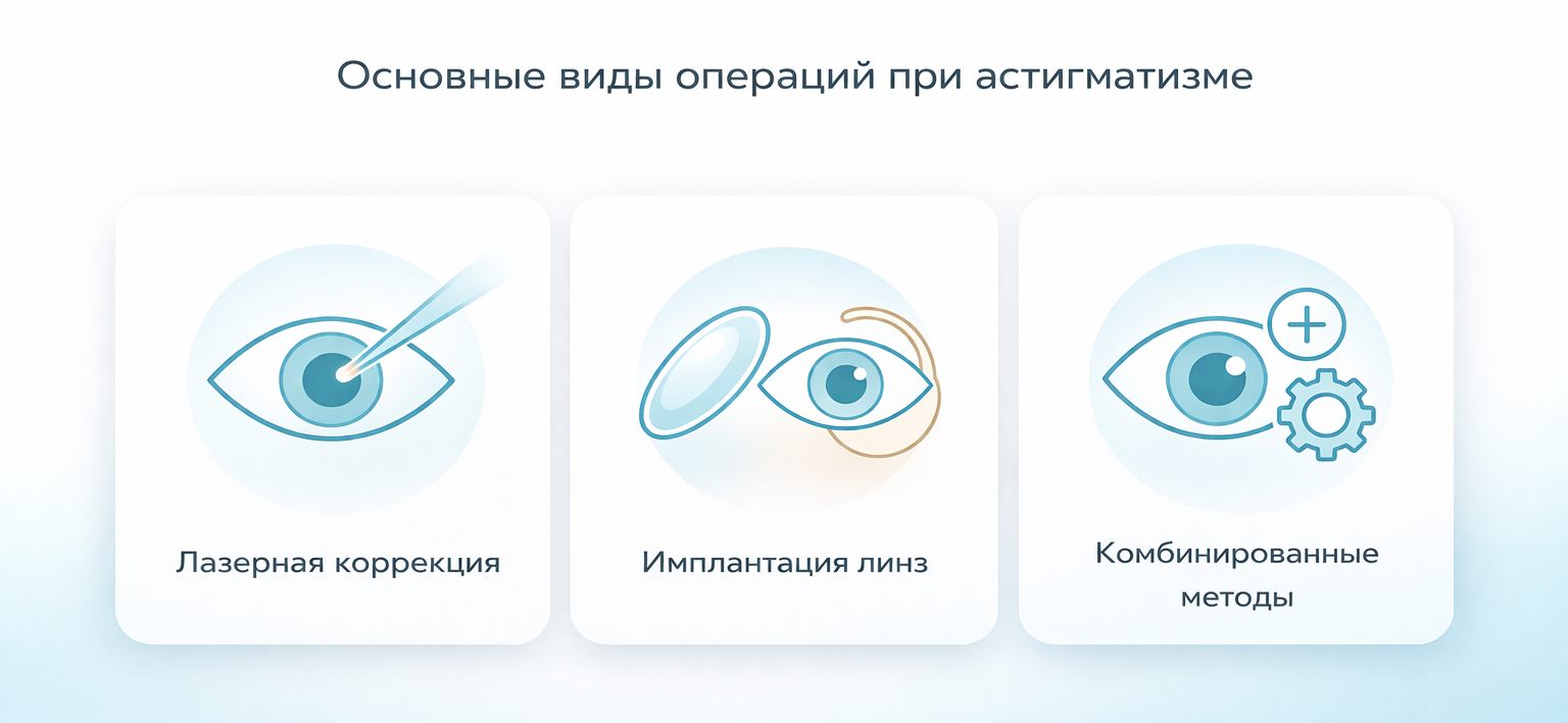 основные виды операций при астигматизме