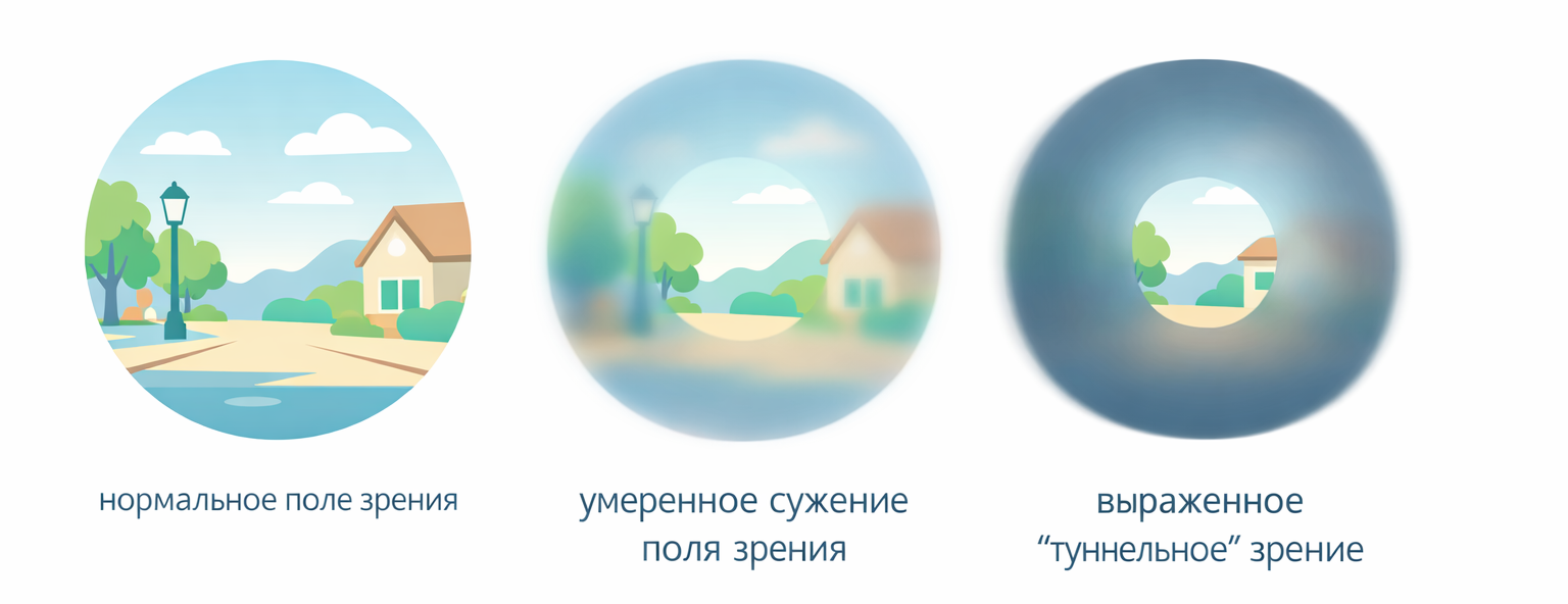 поздние признаки глаукомы